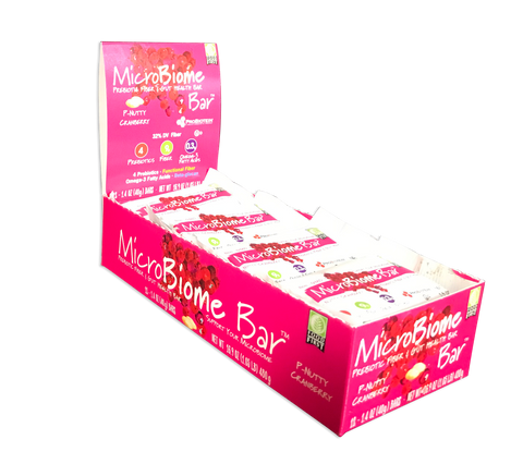 MicroBiome Bar® – P-Nutty Cranberry - Box of 12 Bars – Discounts Available